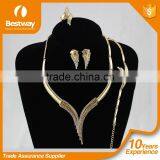 Crystals Jewelery Fashion Wholesale Glod Jewelry Set Jewelry Gold From Bestway EF0064 thumbnail-1