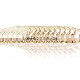 High Polished 4 MM Three Tone Plated Diamond Cut Bangles thumbnail-1