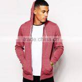 Mans Fleece Comfortable Zipper Cut and Sew Hoodie