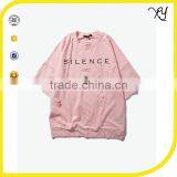 Hip Hop Clothing Distressed Hoodie Short Sleeve Sweatshirts thumbnail-1