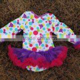 2015 New Baby Girls Kids Color Dots Bunny Easter Dress With Necklace and Headband Set thumbnail-3