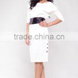 Contrast Long Sleeve Business Formal Dress Office Woman Dresses thumbnail-5