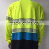China Factory Contrast Color Reflective Safety Traffic High Visibility Polo Shirt thumbnail-2