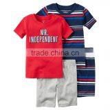 2017 Wholesale Children's Summer Baby Boy Camo Clothing Set Kids t Shirt Clothes Cotton Shorts and Socks Set thumbnail-4