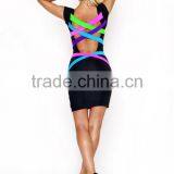 2017 Summer for Women Special Back Cross Straps Sexy Bandage Evening Dress Party Dresses thumbnail-5