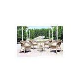 Outdoor Wicker/rattan dining table and chairs