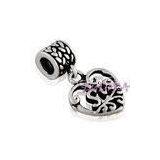 White Copper European Style Beads-