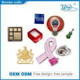 Ribbon Pins Iron Imitational Gold Metal Square Paper Sticker Epoxy Badges