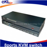 8 way KVM switch, 8x1 VGA  KVM switch box 8 in 1 out