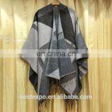 Chinese Wholesale Suppliers Ladies Cashmere Wraps Fringe Blanket Geometry Pattern Kashmir Winter Shawls thumbnail-3