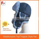 Top Quality Real Rabbit Fur Hat For Winter , Real Fur Trapper Hat thumbnail-1