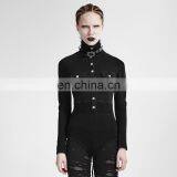 Punk Rave Gothic Military Long Sleeve Standing Collar Body T-434 thumbnail-2