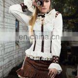 Steampunk Long Sleeve Shirt With Choker-collar thumbnail-5