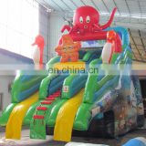 Inflatable with slide bouncer inflatable amusing ocean world trampoline combo