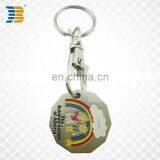 Custom Painted Metal Token Buckle With Keyring Keychain