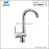 Wall Mounted Bridge Kitchen Taps With Double Lever Kitchen Mixer Faucet thumbnail-5