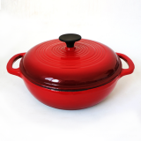 cast iron cookware cast iron enamel Dutch oven - 3 quart - red