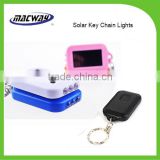 Solar rechargeable mini led flashlight keychain