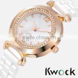 Luxury Elegant New White Ceramic Water Resistant Sports Lady Women Wrist Watch thumbnail-1