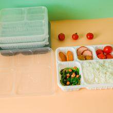 3/4/5 Compartment Disposable Plastic Food Container Food Grade PP Meal Pre Lunch Box With Lid thumbnail-1