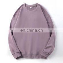 Factory Custom Embroidery Print Wholesale Crew Neck Sweat Shirts Cotton Plain Oversized Custom Crewn thumbnail-5