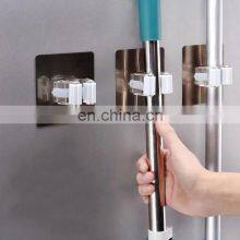 Adhesive Multi-Purpose Hooks Wall Mounted Mop Organizer Holder Rack Brush Broom Hanger Hook Kitchen Bathroom Strong Hooks thumbnail-1