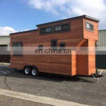 20ft Tiny House On Wheel Modern Prefab Caravan Small Prefabricated Wooden Home Trailer House Rent thumbnail-3