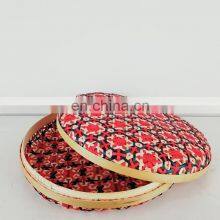 Best Price Hot Sale Round Woven Bamboo Gift Box, Woven Storage Basket Wholesale Made in Vietnam thumbnail-3