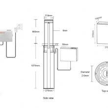 UPARK Anti-collision Remote Metal Parking Posts Auto Not Hydraulic With Mini Box LED Safety Rising Bollard thumbnail-4