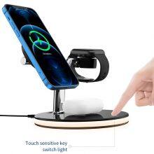 3 in 1 Quick Charge Desktop Wireless Charger Multi-Function Magnetic Charger for IPhone Recommended thumbnail-1