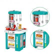 Children's Plastic Kitchen Play Set Sound & Light-Enhanced Toy Table Play House thumbnail-3