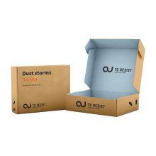 Custom Soy Ink Printed Design Corrugated Cardboard Packaging Mailer Box Folding Post Airplane Shipping Mailing Box thumbnail-1