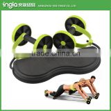 New Core Double Wheels Abdominal Waist Slimming Exercise Equipment AB Roller With Pull Rope