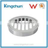 Round Brass Floor Drain Cover 7-Hole 107mm Dia Silver Tone thumbnail-1