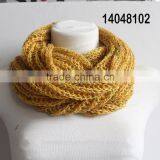 yellow or white scarf women knitting scarfs ring yiwu scarves chinese made OEM