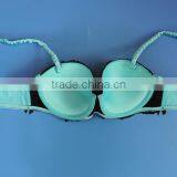 Blue Satin Mature Bra,sexy Lace Full Cup Lady Bra thumbnail-6