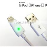 Colorful Durable Flat Micro Charging USB Data Cable Led Light