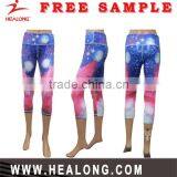 cheap wholesale sublimation printed colorful tight custom womens yoga pants fitness