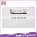 Plastic Reusable Magnetic Badge Holding Clip With Badge Holder thumbnail-2