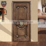 Single Swing Walnut Main Door Wood Carving Design thumbnail-1