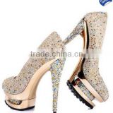 Sexy Colorful Crystal high heel Ladies party Pumps