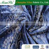 Cheaper Price Elastic Two-colored Polyester Velour With Diamond Fabric