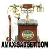 Tel-6711906a Retro Telephone Fashionable Home Wooden Antique Telephone thumbnail-1