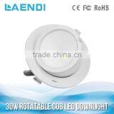 Exhibition Lighting 85lm/w Cob Led Downlight 230v 30w Gimbal Led Downlight