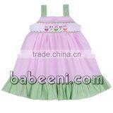 Beautiful bunny hand smocked yoke dress for girl