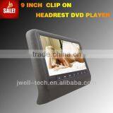 9 Inch Active Car Headrest Monitor, Headrest Dvd, Headrest Dvd Player, Dvd Player With Speaker,IR,FM,USB,SD,32 and 8 Bit Game