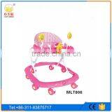 Cheap Simple 8 Swivel Round Wheels Baby Walker With Music and Toys thumbnail-3