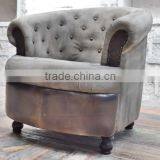 Vintage industrial Furniture wholesale, INDUSTRIAL VINTAGE CANVAS SINGLE SEATER SOFA