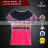 National Wind Dress Printing Cotton Geometric Design of Cultivate One's Morality Short Sleeve of Chinese T-shirt Cheap thumbnail-4