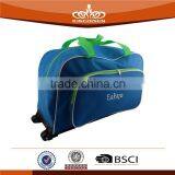 Solid Blue 600D Trolley Travle Bag thumbnail-2